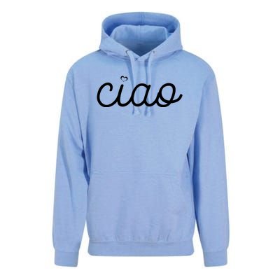 Ciao Italian Hello Goodbye Visit Italy Trip Europe Vacation Cute Gift Unisex Surf Hoodie