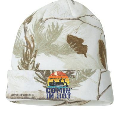 Comin In Hot Pontoon Boat Funny Boating Lake Kati Licensed 12" Camo Beanie