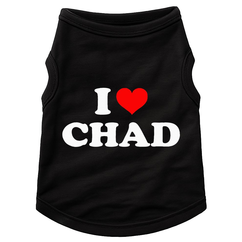 Chad I Heart Chad I Love Chad Doggie Tank