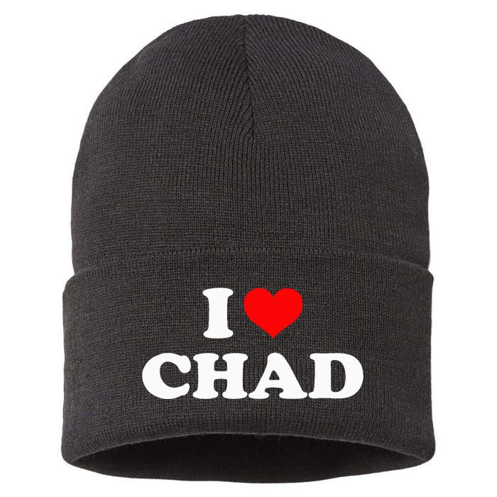 Chad I Heart Chad I Love Chad Sustainable Knit Beanie