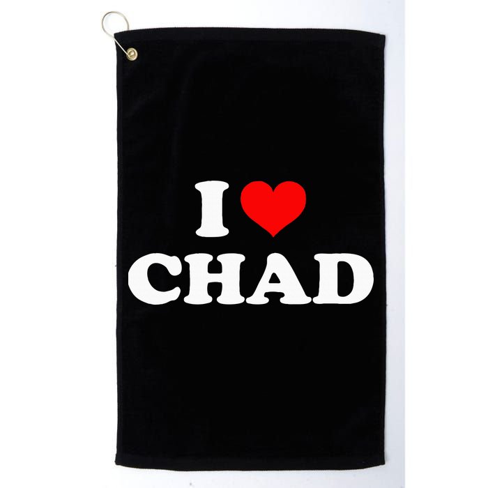 Chad I Heart Chad I Love Chad Golf Towel