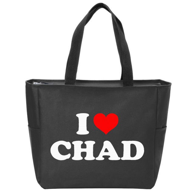 Chad I Heart Chad I Love Chad Zip Tote Bag