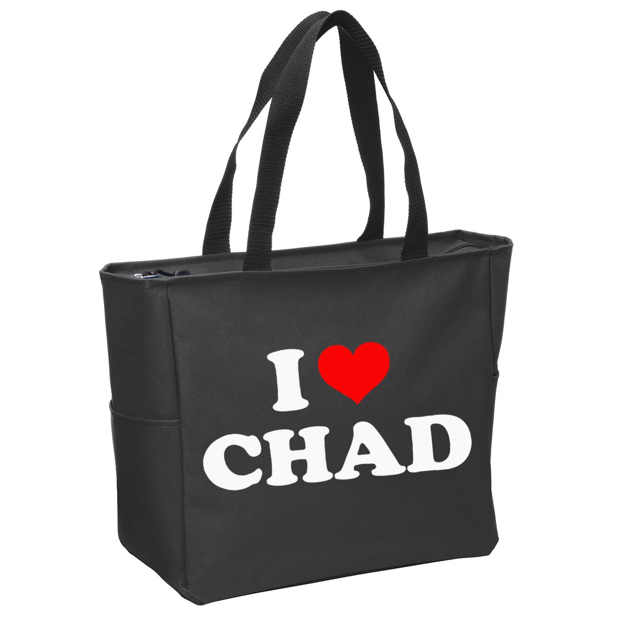 Chad I Heart Chad I Love Chad Zip Tote Bag
