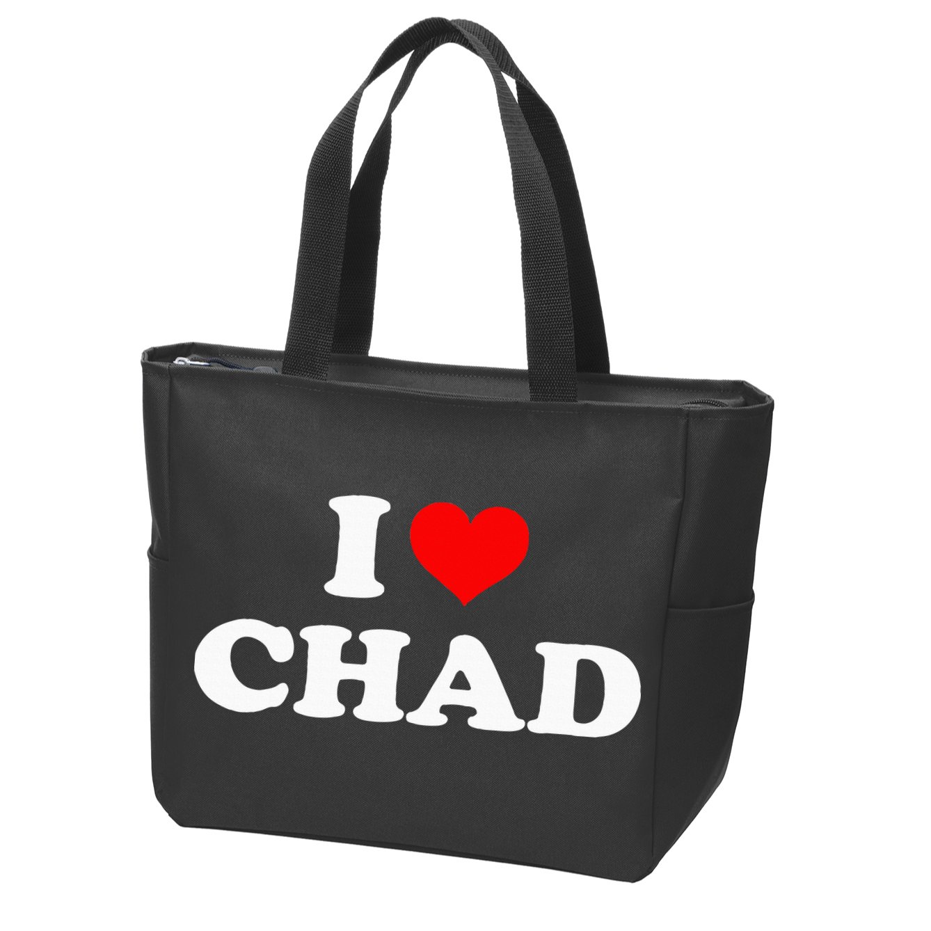 Chad I Heart Chad I Love Chad Zip Tote Bag