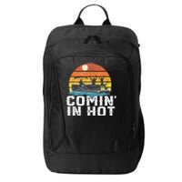 Comin In Hot Pontoon Boat Funny Boating Lake For Dad City Backpack