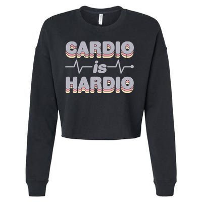 Cardio Is Hardio Cropped Pullover Crew