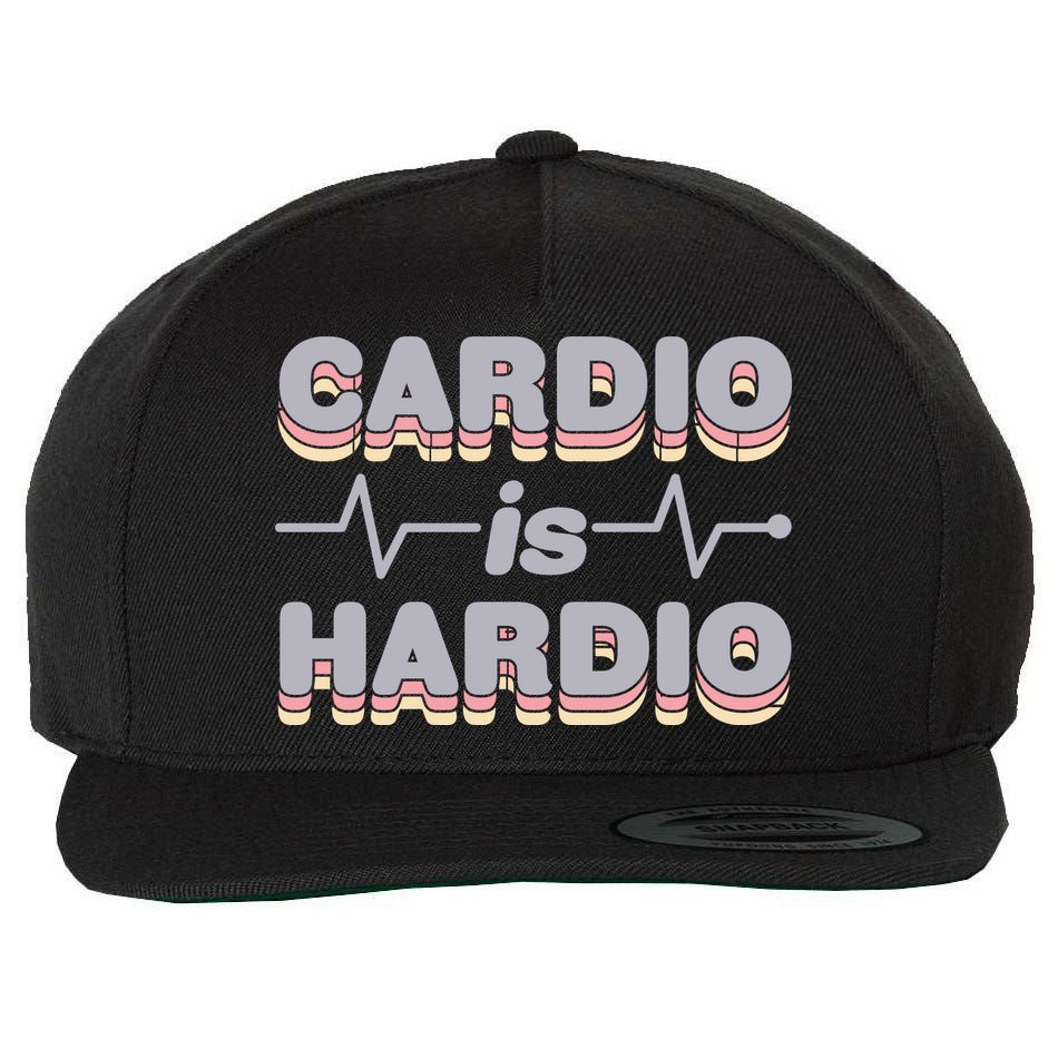 Cardio Is Hardio Wool Snapback Cap