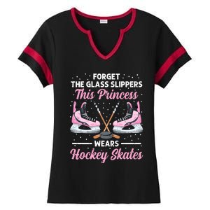 Cool Ice Hockey Design For Girl Mom Wo Ice Hockey Player Ladies Halftime Notch Neck Tee