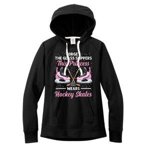 Cool Ice Hockey Design For Girl Mom Wo Ice Hockey Player Women's Fleece Hoodie