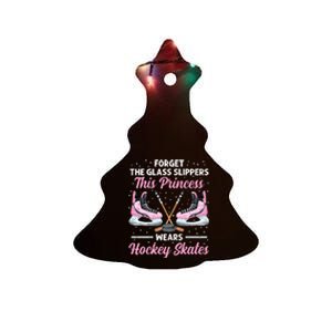 Cool Ice Hockey Design For Girl Mom Wo Ice Hockey Player Ceramic Tree Ornament