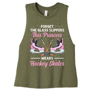 Cool Ice Hockey Design For Girl Mom Wo Ice Hockey Player Women's Racerback Cropped Tank