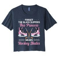 Cool Ice Hockey Design For Girl Mom Wo Ice Hockey Player Women's Crop Top Tee