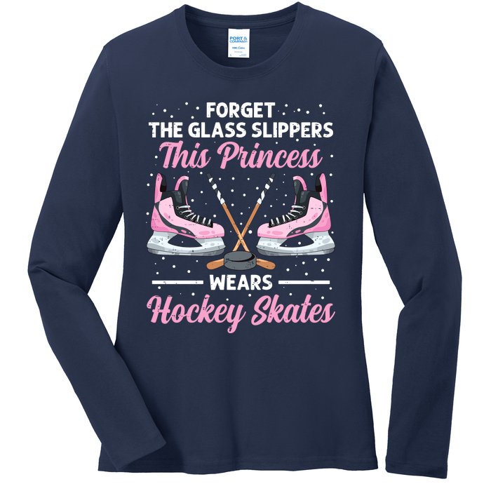 Cool Ice Hockey Design For Girl Mom Wo Ice Hockey Player Ladies Long Sleeve Shirt