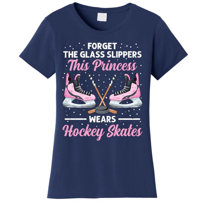 Cool Ice Hockey Design For Girl Mom Wo Ice Hockey Player Women's T-Shirt