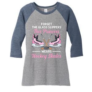 Cool Ice Hockey Design For Girl Mom Wo Ice Hockey Player Women's Tri-Blend 3/4-Sleeve Raglan Shirt