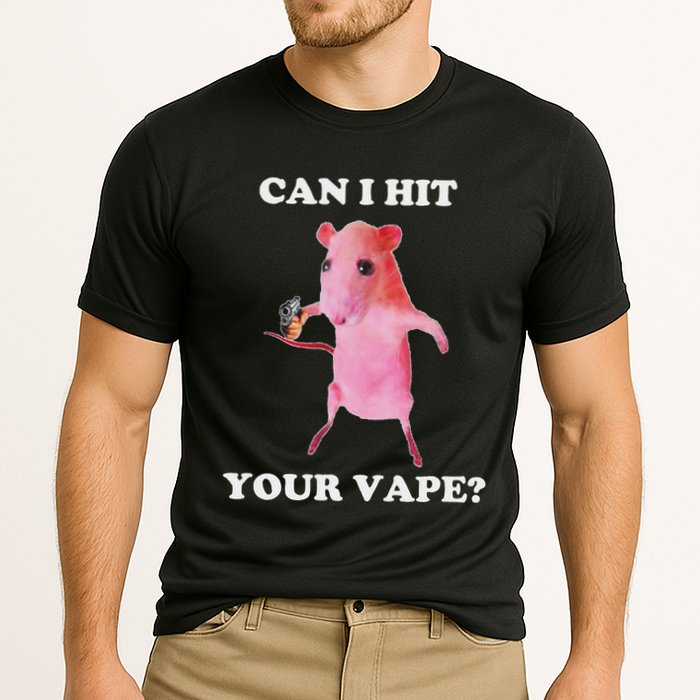 Can I Hit Your Vape Funny Rat Cooling Performance Crew T-Shirt