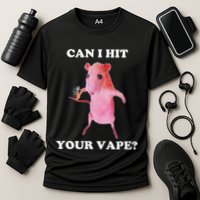 Can I Hit Your Vape Funny Rat Cooling Performance Crew T-Shirt
