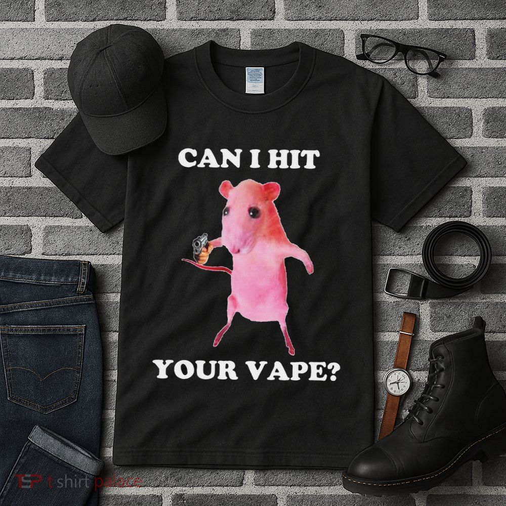 Can I Hit Your Vape Funny Rat Tall T-Shirt