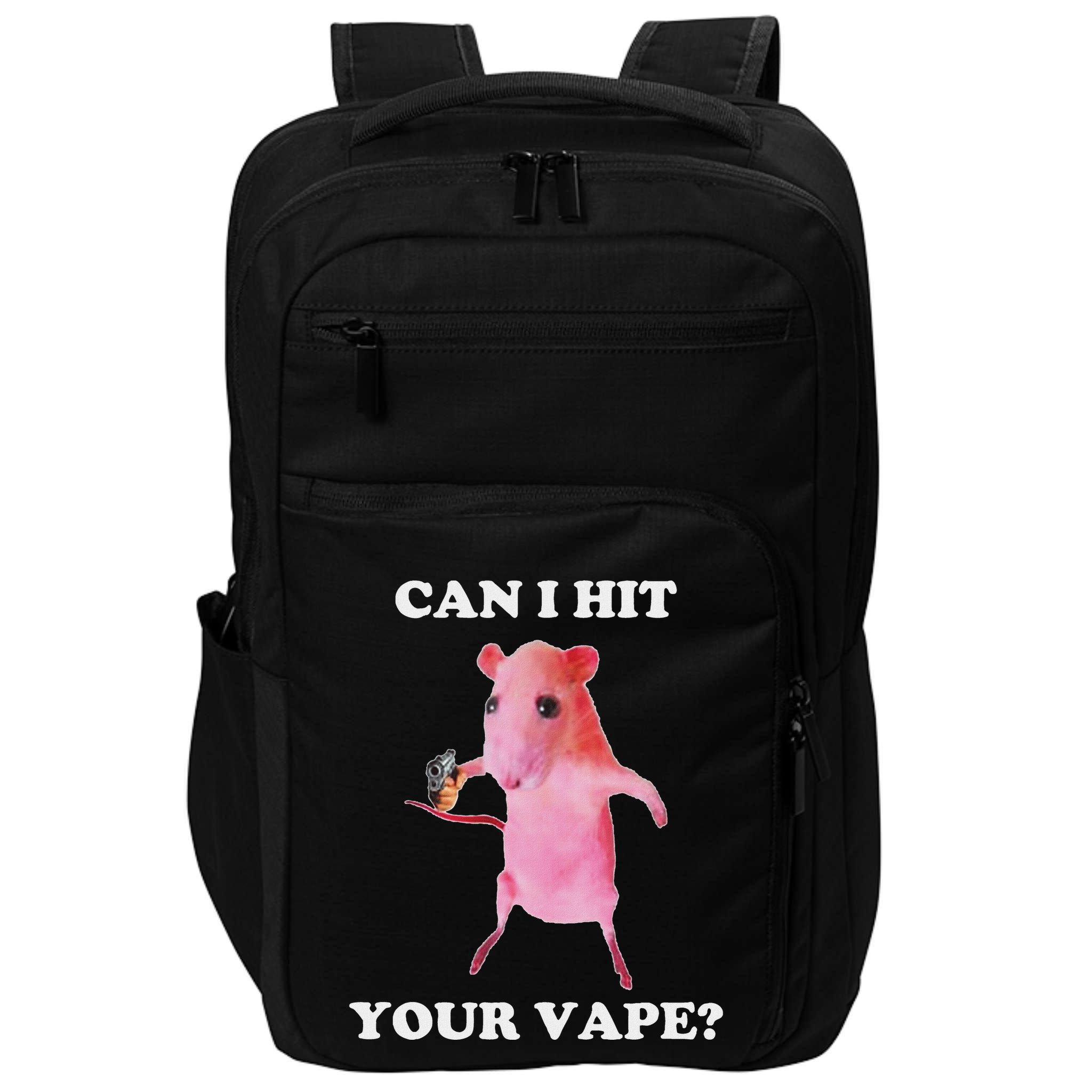 Can I Hit Your Vape Funny Rat Impact Tech Backpack