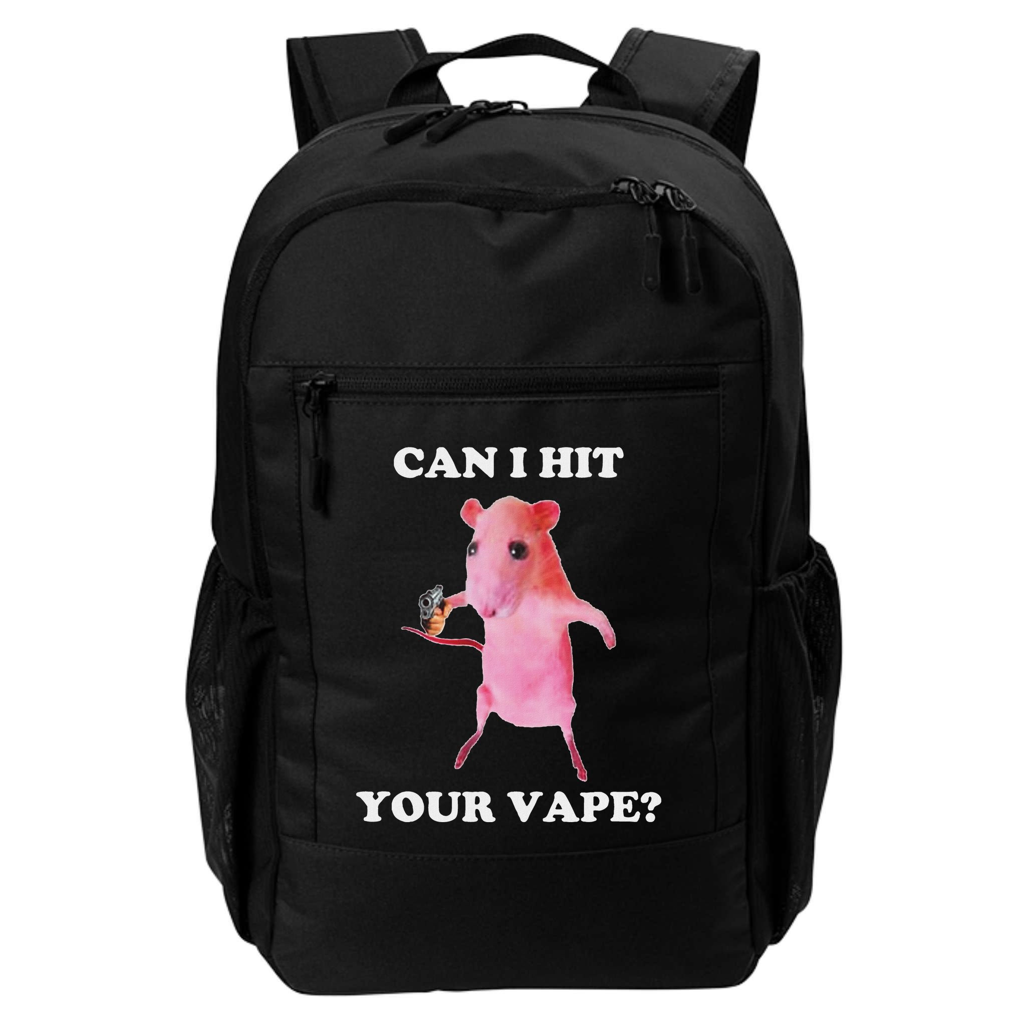 Can I Hit Your Vape Funny Rat Backpack