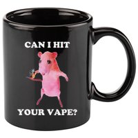 Can I Hit Your Vape Funny Rat 11oz C Handle Ceramic Mug