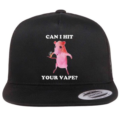 Can I Hit Your Vape Funny Rat Flatbill Hat