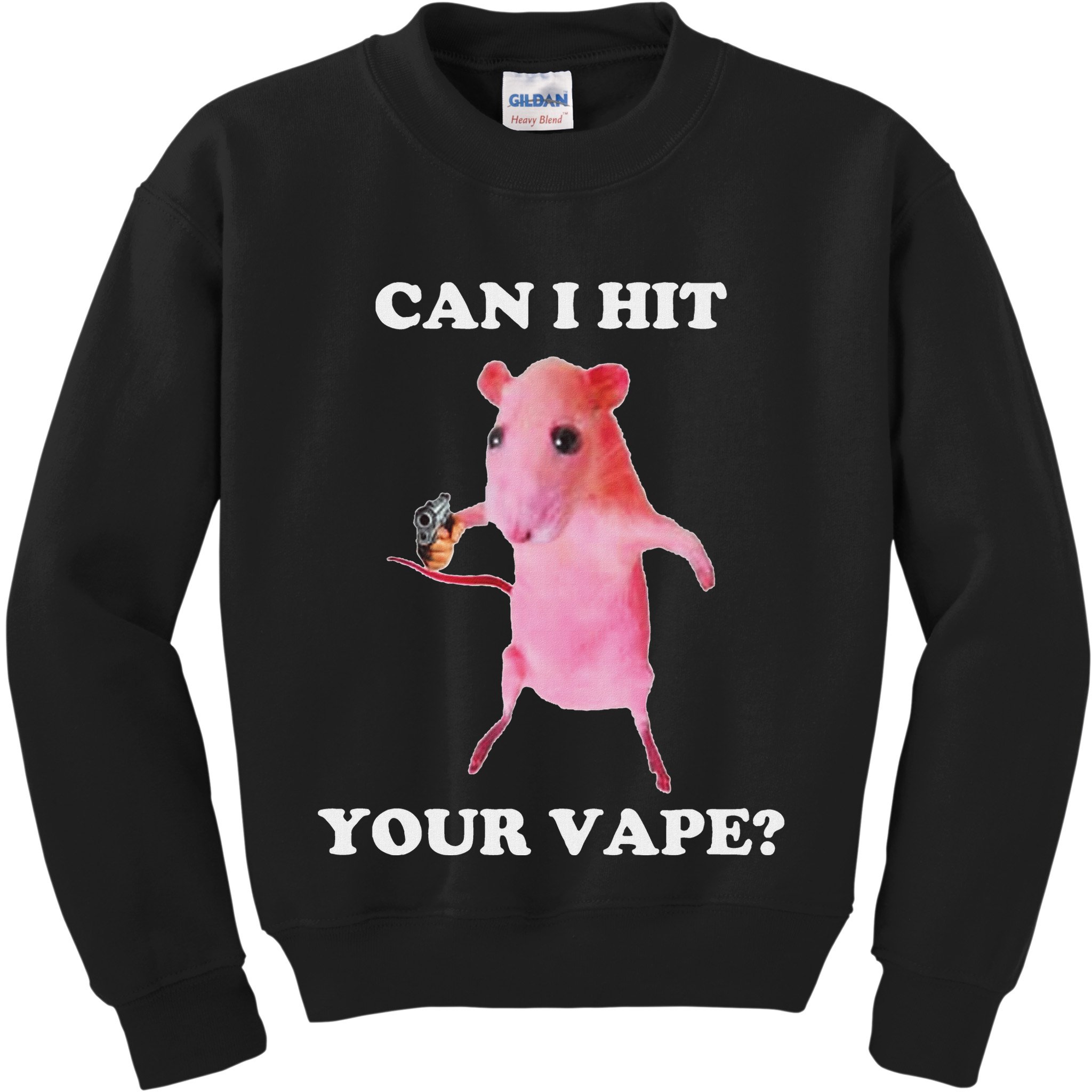 Can I Hit Your Vape Funny Rat Kids Sweatshirt