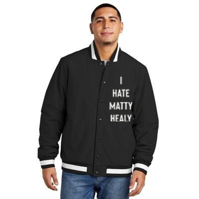 Charli I Hate Matty Healy Insulated Varsity Jacket