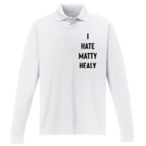 Charli I Hate Matty Healy Performance Long Sleeve Polo