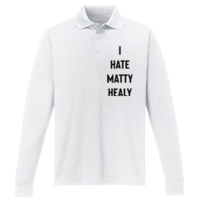 Charli I Hate Matty Healy Performance Long Sleeve Polo