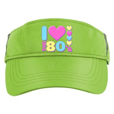 Cute I Heart Love The 80's Adult Drive Performance Visor