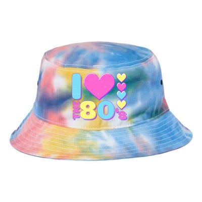 Cute I Heart Love The 80's Tie Dye Newport Bucket Hat