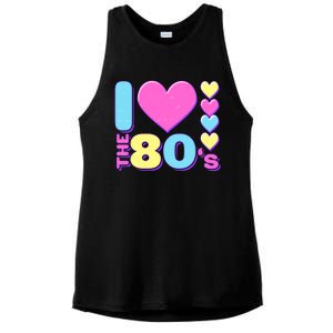 Cute I Heart Love The 80's Ladies PosiCharge Tri-Blend Wicking Tank