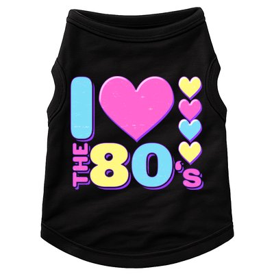 Cute I Heart Love The 80's Doggie Tank
