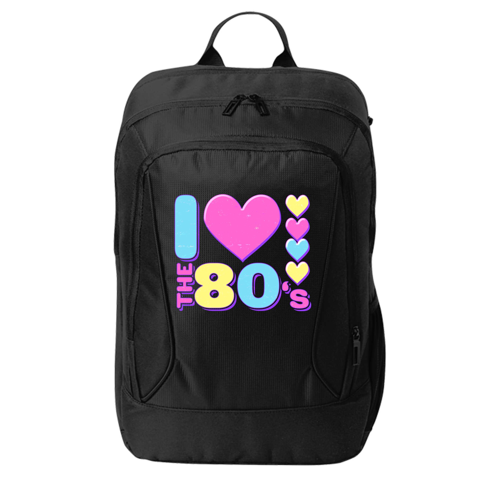 Cute I Heart Love The 80's City Backpack