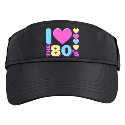 Cute I Heart Love The 80's Adult Drive Performance Visor
