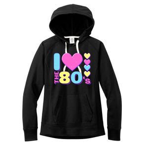 Cute I Heart Love The 80's Women's Fleece Hoodie