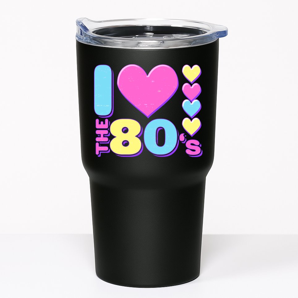 Cute I Heart Love The 80's Tumbler