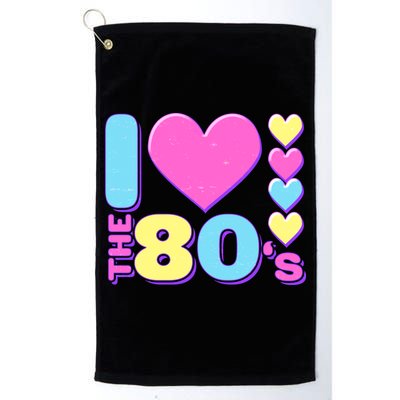 Cute I Heart Love The 80's Golf Towel