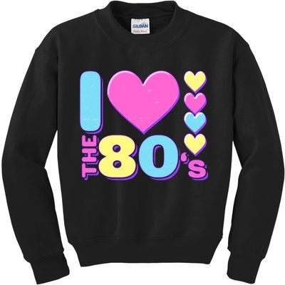 Cute I Heart Love The 80's Kids Sweatshirt