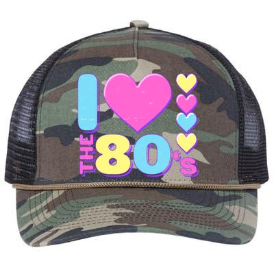 Cute I Heart Love The 80's Retro Rope Trucker Hat Cap