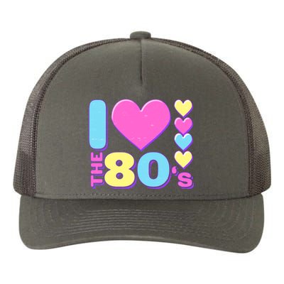 Cute I Heart Love The 80's Yupoong Adult 5-Panel Trucker Hat