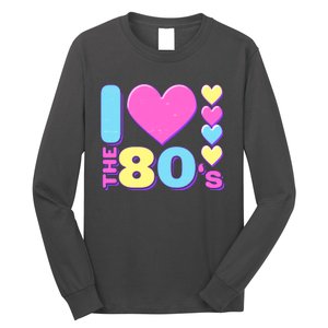 Cute I Heart Love The 80's Long Sleeve Shirt