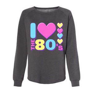 Cute I Heart Love The 80's Womens California Wash Sweatshirt