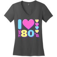 Cute I Heart Love The 80's Women's V-Neck T-Shirt