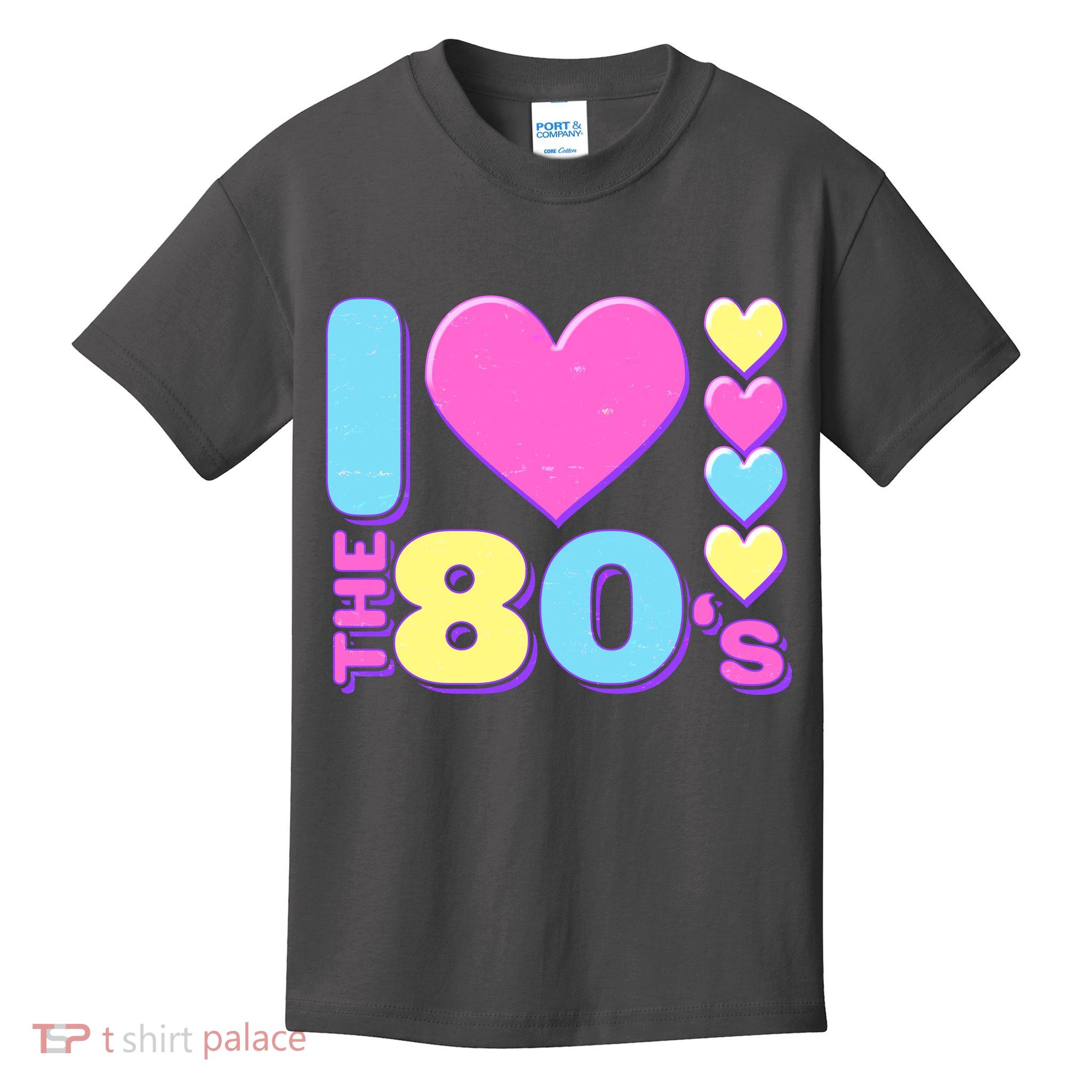 Cute I Heart Love The 80's Kids T-Shirt