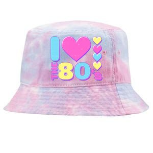 Cute I Heart Love The 80's Tie-Dyed Bucket Hat