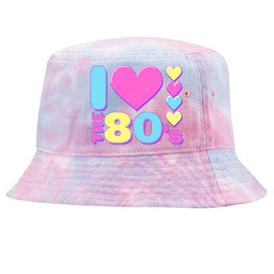 Cute I Heart Love The 80's Tie-Dyed Bucket Hat