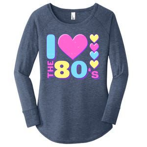 Cute I Heart Love The 80's Women's Perfect Tri Tunic Long Sleeve Shirt