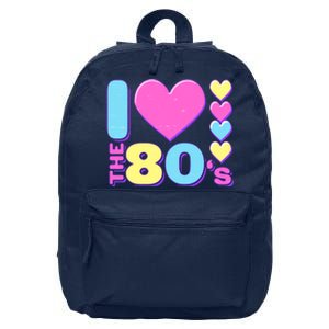 Cute I Heart Love The 80's 16 in Basic Backpack